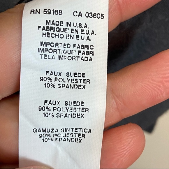 FIFTEEN TWENTY GRAY FAUX SUEDE MINI TANK DRESS - Picture 5 of 6